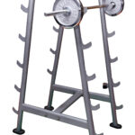Heavy-duty steel dumbbell rack with multi-tier storage, anti-slip feet, and compact design for home and commercial gyms.