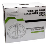 Electric foot massager with heat – deep kneading shiatsu therapy machine for pain relief, circulation, and relaxation at home or office”