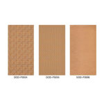 Steel door designs FS series DOD-FS004, DOD-FS005, DOD-FS006 with floral grid, diagonal weave, and linear embossed textures for durable and stylish entry doors