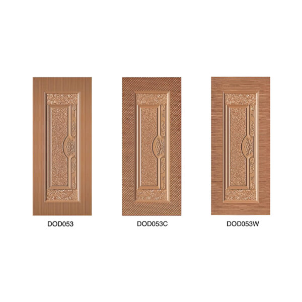 DOD053plain steel door – sleek minimalist finish • DOD053chaka steel door – decorative textured design • DOD053watermark steel door – embossed elegant design