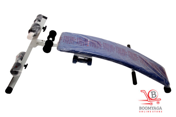 Adjustable sit up bench with dumbbells