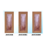 AVIC008 plain steel door design, AVIC008C patterned steel door design, AVIC008W wood-textured steel door design