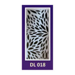 Steel fence laser design DL018 with modern leaf- pattern laser cut in 1.8mm and 1.5mm mild steel panel