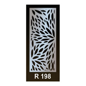 Steel fence laser design R198 with wave laser-cut pattern in 1.8mm and 1.5mm mild steel