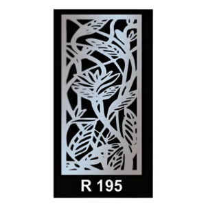 Steel fence laser design R195 featuring abstract laser-cut line pattern in 1.8mm and 1.5mm mild steel