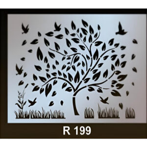 Steel fence laser design R199 with geometric wave laser-cut detailing in 1.8m and 1.5mm mild steel