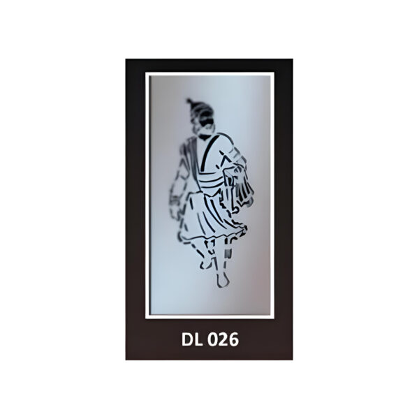 Laser cut steel panel with nature -themed pattern-model DL026