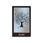 Laser cut steel fence panel with decorative tree silhouette-model DL027